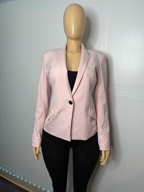 WWomen's Light Pink Single-Button Blazer